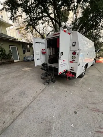Magnet Plumbing service vehicle on-site for Water Heater Repair in Rose Mary Estates